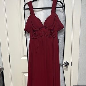 Azazie Red Chiffon Bridesmaid Dress – Never Worn